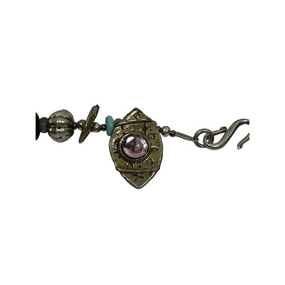Signed Deborah Roberts Modern Artisan Hand Crafted Dangling Bracelet Vintage - Picture 10 of 10